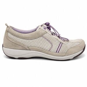 Dansko Helen Womens 40 US 9.5-10 Beige Suede Mesh Slip On Walking Comfort Shoes
